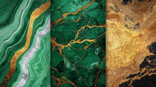 三色奢华大理石纹理展示