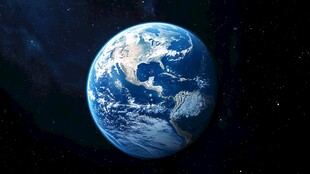 太空中的蓝色地球