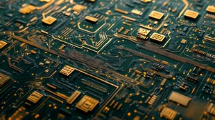 精密电路板细节特写