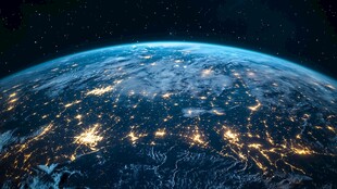 地球夜景 璀璨灯火映星空