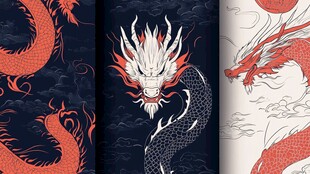 中式龙纹图案设计精选