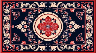 中式古典花纹地毯图案
