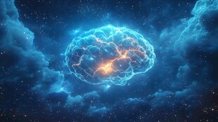 梦幻云端的发光大脑