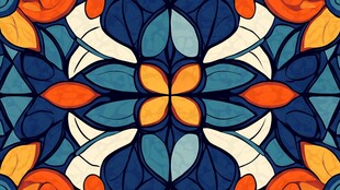 绚丽多彩几何花纹图案