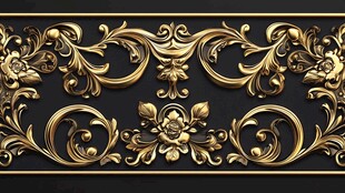 黑金奢华欧式花纹装饰