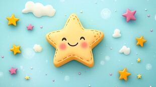 微笑星星饼干的梦幻场景