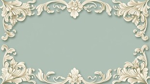 复古浮雕花纹边框背景图