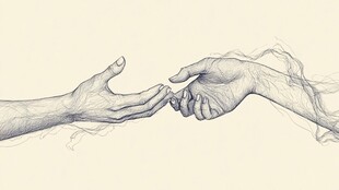 手与手的触碰 灵魂的交融