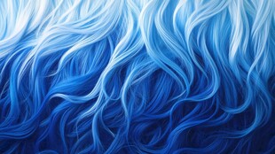 梦幻蓝调飘逸发丝纹理
