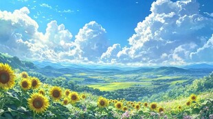 夏日田园向日葵美景