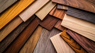 多样木材板材展示