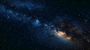 璀璨星空下的宇宙壮丽景象