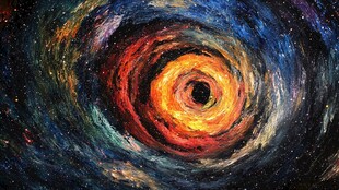 梦幻宇宙黑洞艺术图景