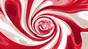 红白漩涡流体艺术图案