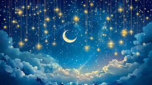 梦幻星空夜景图