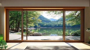 窗外山水景 室内静雅境