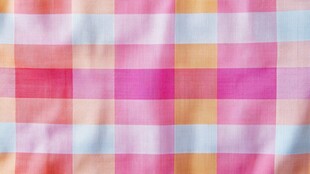 多彩格纹布料纹理特写