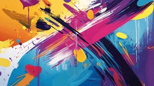 绚丽多彩抽象艺术绘画