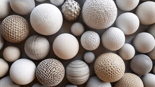 多样纹理圆球的视觉盛宴