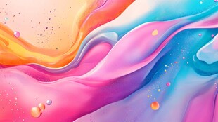 流动炫彩液体抽象背景图