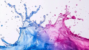 绚丽多彩水花绽放瞬间