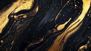 黑金流体艺术纹理背景