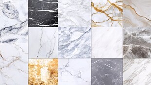 多样大理石纹理瓷砖展示
