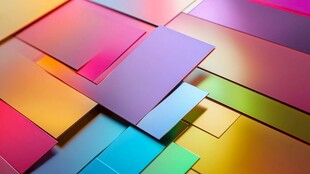 多彩色卡展示绚丽色彩世界