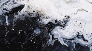 黑白水墨风抽象流体纹理