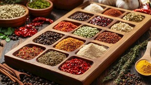 多样香料展示 烹饪好帮手