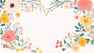 花卉边框装饰图案设计