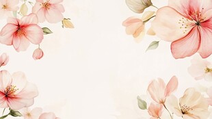 春日烂漫花卉背景图