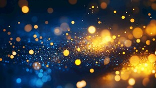 梦幻蓝金粒子背景效果