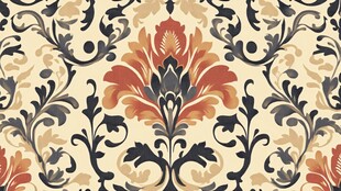 复古花卉图案精美壁纸