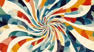 色彩斑斓的抽象旋转图案