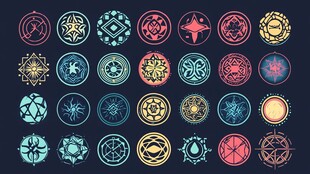 多彩神秘魔法阵图案集合