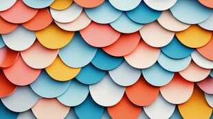 多彩鱼鳞状图案纹理背景