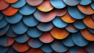 多彩瓦片状纹理背景图案