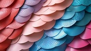 多彩鱼鳞纹理图案