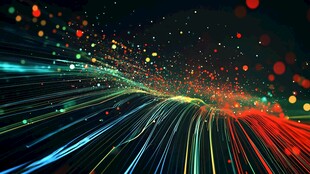 炫彩流光动感线条宇宙画面