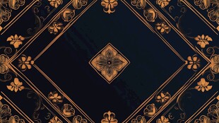 黑金奢华复古花纹背景图