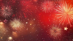 绚丽烟花贺岁背景图