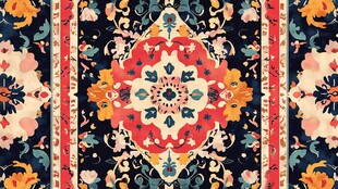 复古民族风花卉图案纹理