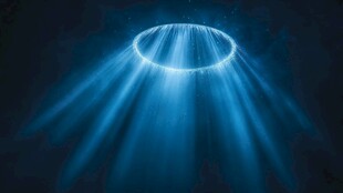 蓝色梦幻光晕特效背景