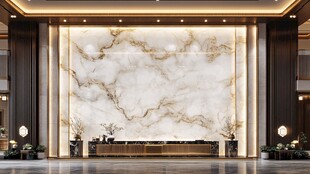 奢华大理石客厅背景墙设计
