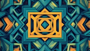 几何抽象立体图案设计