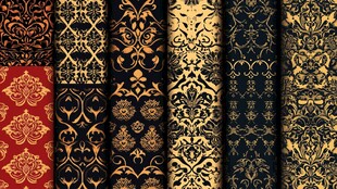 复古奢华花纹图案集合
