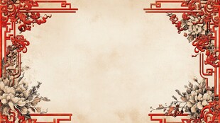 中式古典花纹边框背景图