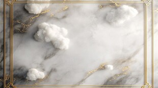 云绕大理石框景