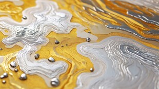 金银流体艺术纹理图案